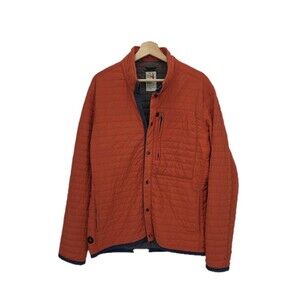 Relwen Mens Windzip Jacket Quilted Full Zip/Button Orange Size Medium